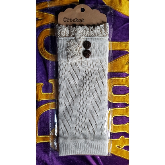 None Accessories - Bundle of 2 Pairs Crochet Boot Cuffs NWT